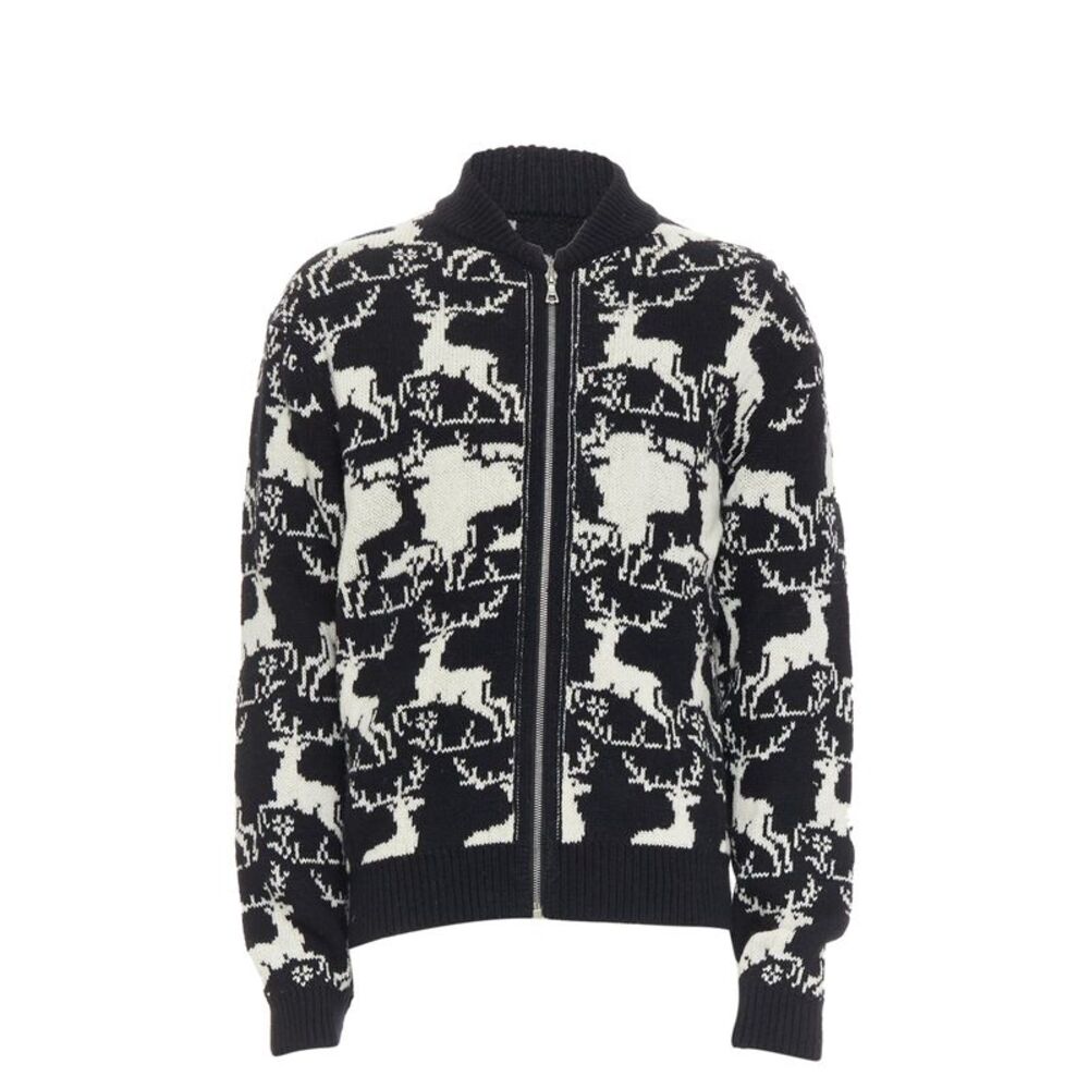 Dries Van Noten Wool Reindeer Zip Jacket
